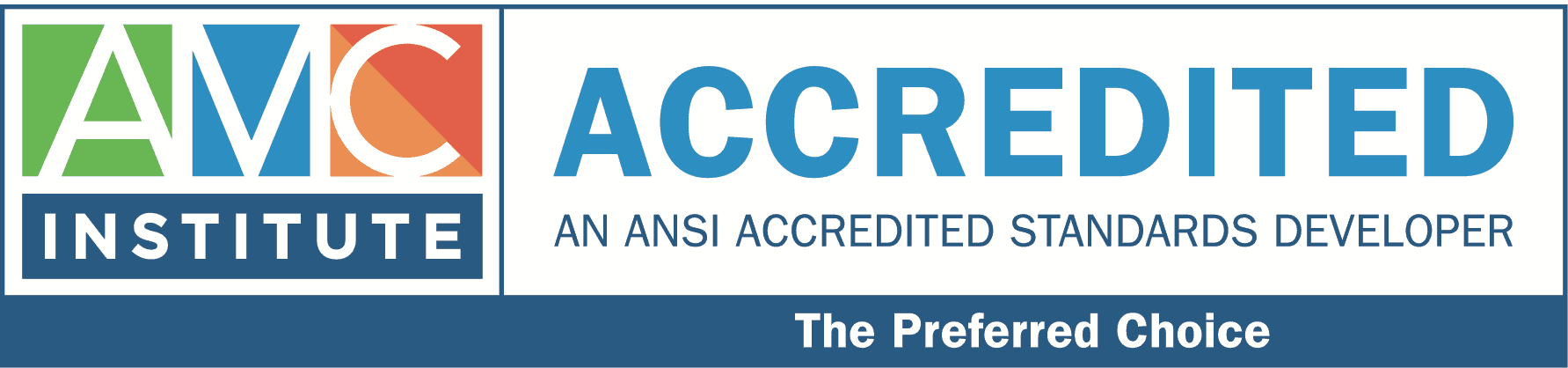 AMC Institute - Accredited - An ANSI Accredited Standards Developer